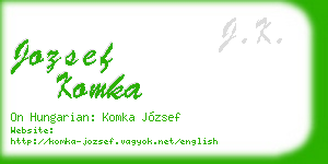 jozsef komka business card